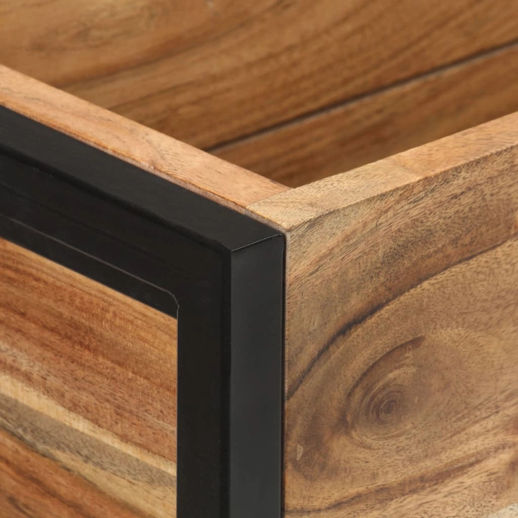 Aiuola rialzata/fioriera per piante fiori patio giardino 90 x 20 x 68 cm legno massello di acacia marrone 02_0037964