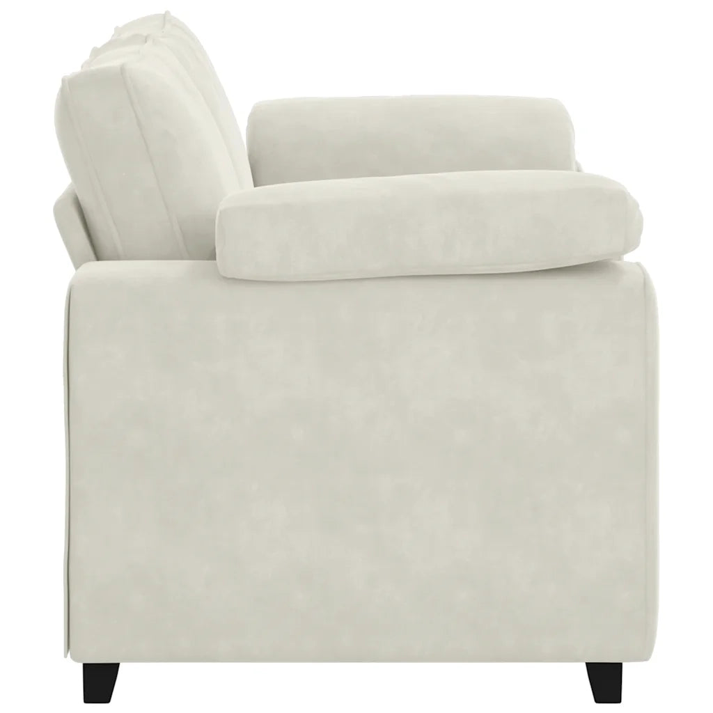 Divano Divanetto Crema 120 cm in Velluto