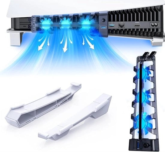 Ventilatore per console da gioco - Ventilatore USB per console da gioco con alimentazione tramite USB, compatibile con console da gioco di ultima generazione.