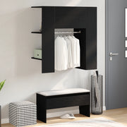 Cabinet Hallway Nero Quercia 97,5x37x99 cm Legno ingegnerizzato
