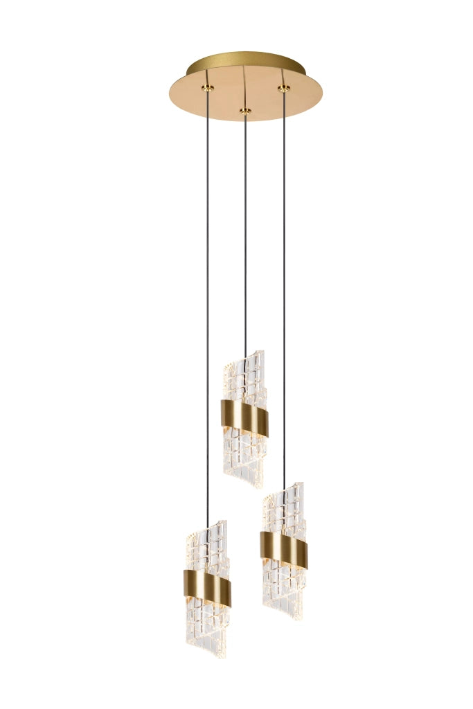 Lampada a sospensione Kligande 3 luci oro LED 7W Lucide