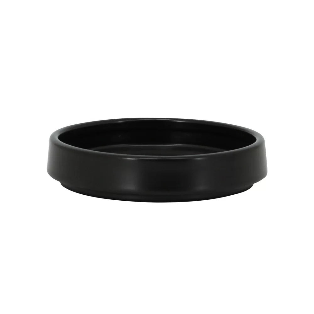 Portasapone in ceramica nera - serie Graceful