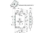 SERRATURA TRIPLICE APPL. SCROCCO CIL.EUR. 85571/37 CATENACCIO + 10- - mm.63 SX (85571S37AN) - 1 pezzi MOTTURA