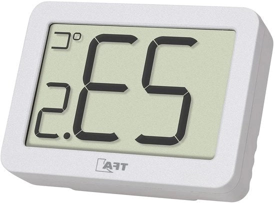 Display digitale temperatura interna - Massimi e minimi valori - Piccolo e pratico - Bianco (L) 55 x (B) 15 x (H) 40 mm
