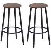 Sgabelli da Bar Set 2 Pezzi ¨C Zephmum ¨C Grigio Metallo 42x42x65