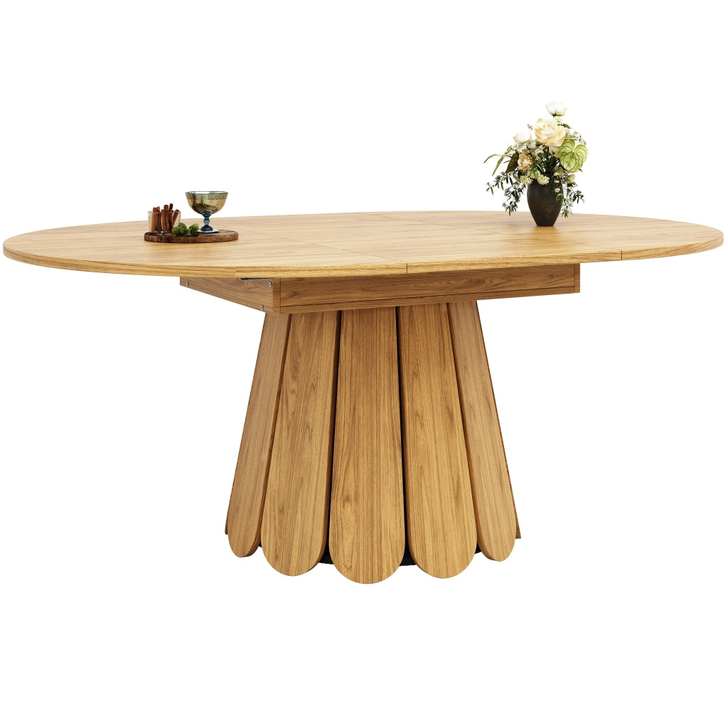 Tavolo da Pranzo Rotondo Allungabile ¨C Xylo ¨C Legno, 118-158 cm, 6 Persone