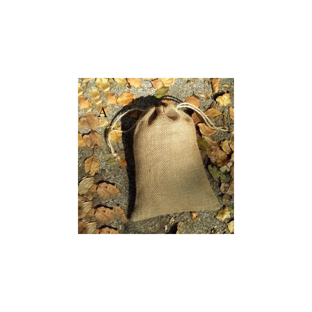Trade Shop - Sacchetti Juta Beige Bomboniere Portaconfetti Segnaposto Segnatavolo Sacchettino -