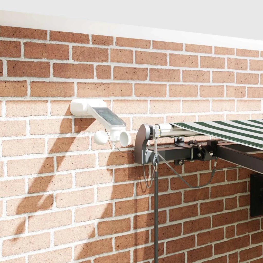 Tessuto per Tenda con Verde e Bianco 450 × 300 cm Poliestere 3331074