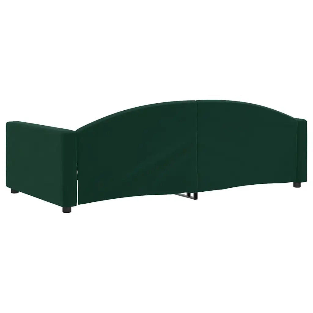 Letto da Giorno Verde Scuro 100x200 cm in Velluto