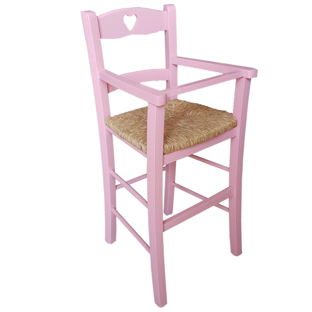 Seggiolone bimbo laccato rosa