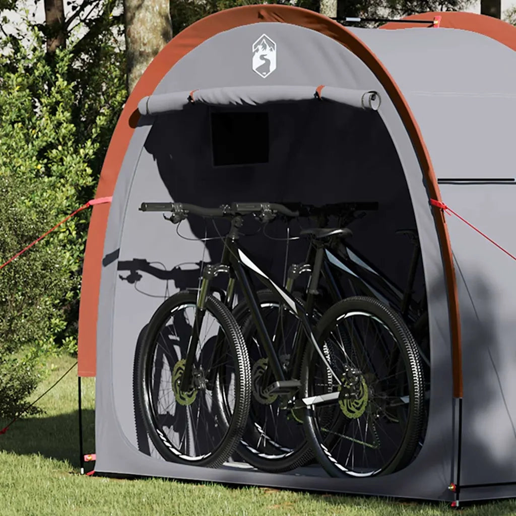 Tenda porta biciclette Grigio e arancione 210 x 90 x 174 cm 42001004