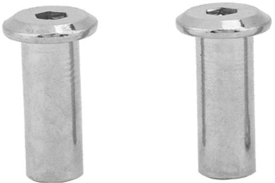 Viti a quattro punte in acciaio inossidabile - M6/M8 - Rivestito nichel - 30/50 pezzi - Per mobili - Peso 201g/275g