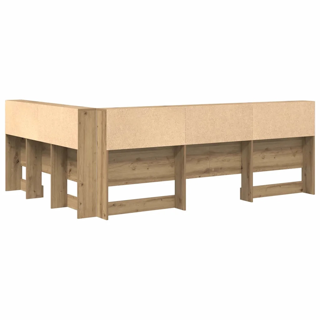 Testata contenitore Rovere artigianale 135 cm Legno multistrato 3335556