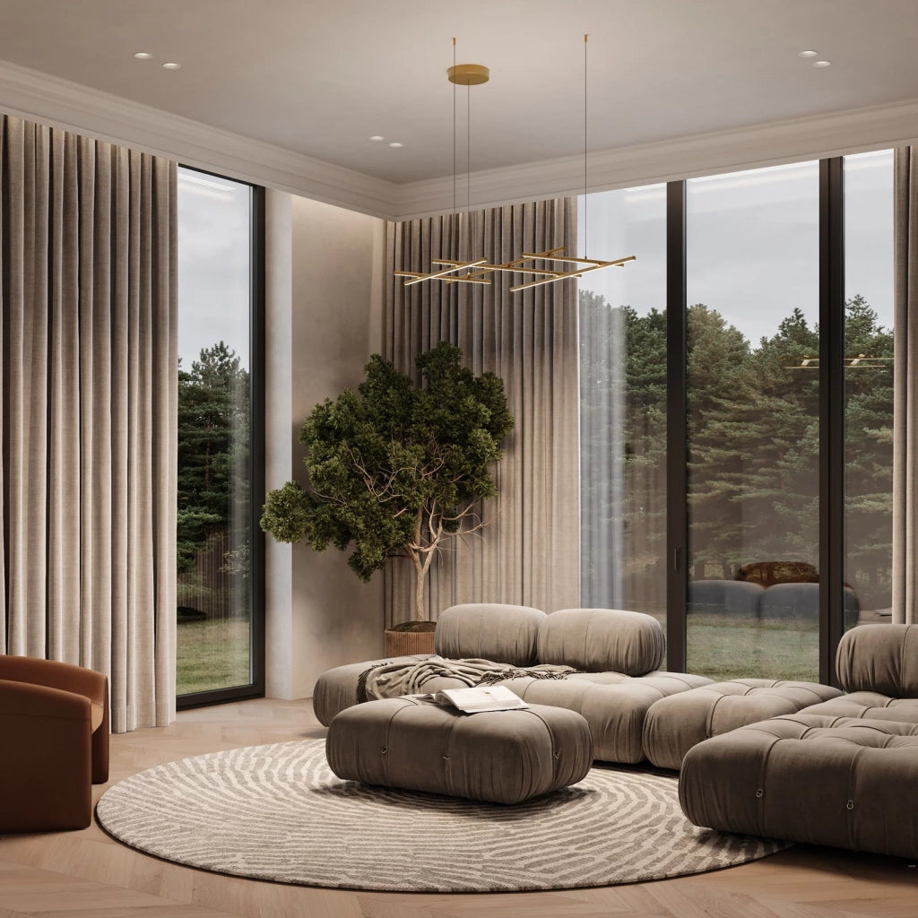 Maytoni Lampadario moderno Radiance 6 luci LED integrato oro alluminio diffusore silicone