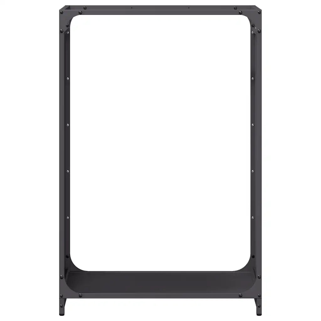 Rastrelliera per Legna da Ardere Nera 60x28x90 cm CFW3443765