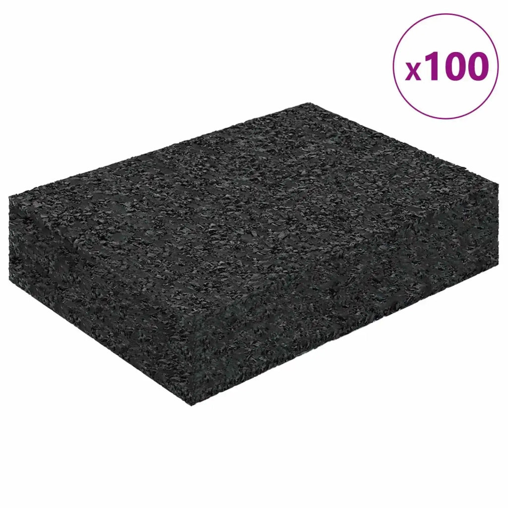 Pad per patio in granuli di gomma Nero 6 x 9 x 2 cm Gomma CFW5917815