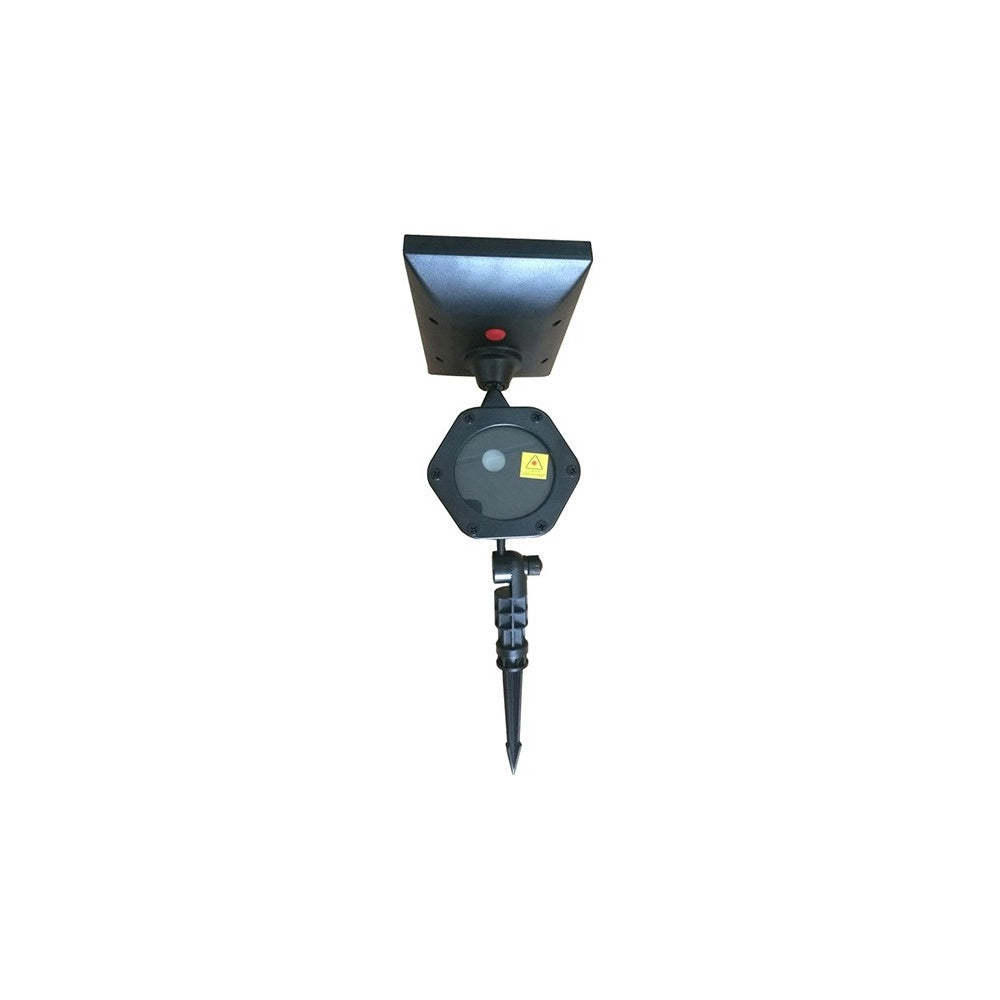 Trade Shop - Proiettore Laser Con Pannello Solare Natalizio Fascio Luce Verde Rosso -