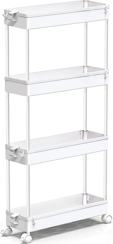Carrello di stoccaggio, organizzatore di stoccaggio mobile, torre di stoccaggio estendibile, ripiegabile