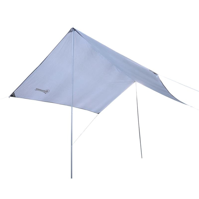 TENDA DA SOLE PORTATILE 3X3 M TENDALINO PARASOLE IMPERMEABILE PER CAMPEGGIO E SPIAGGIA BIANCO