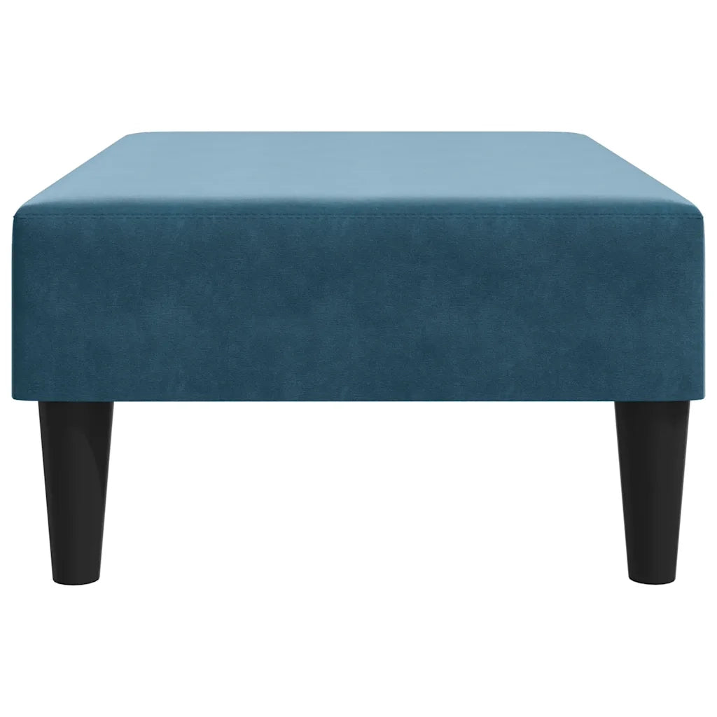 Poggiapiedi Blu 77x55x31 cm in Velluto 379556