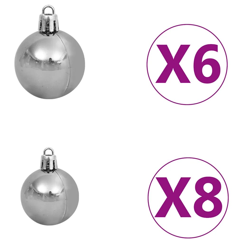 Albero di Natale Preilluminato con Palline 120 cm 230 Rami 3077659