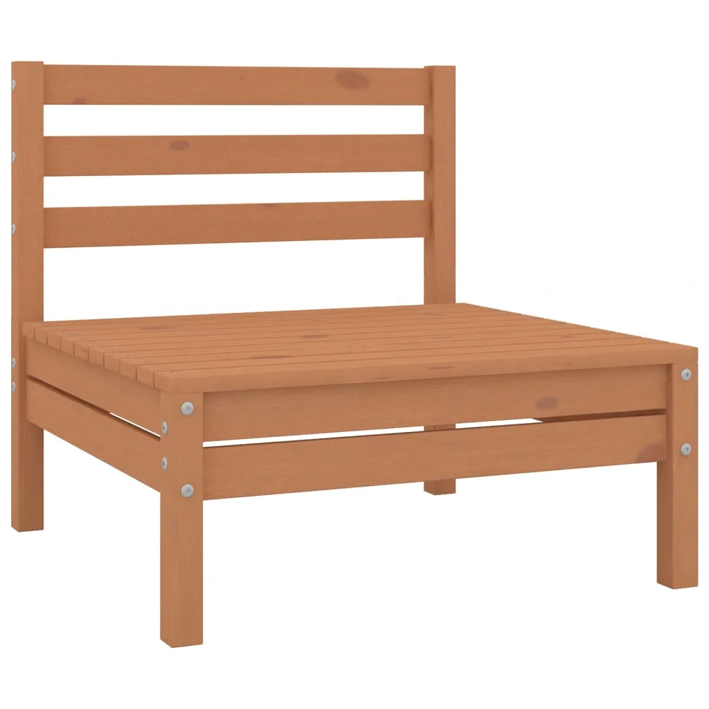 Set Salotto da Giardino 6 pz Marrone Ambra Legno Massello Pino 3082545
