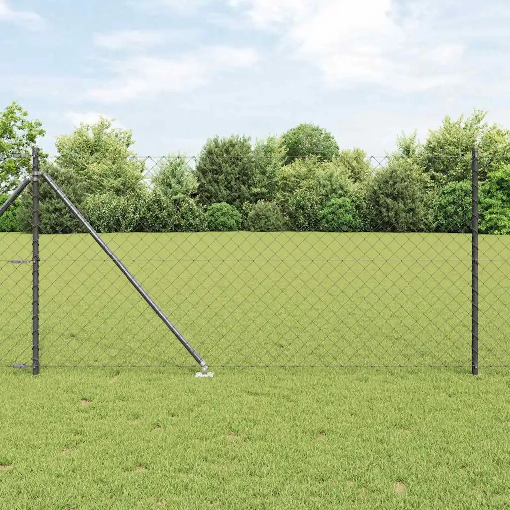 Palo della recinzione Grigio 25 x 1 m (rete 60 x 60 mm) Acciaio
