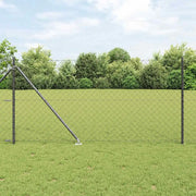Palo della recinzione Grigio 25 x 1 m (rete 60 x 60 mm) Acciaio