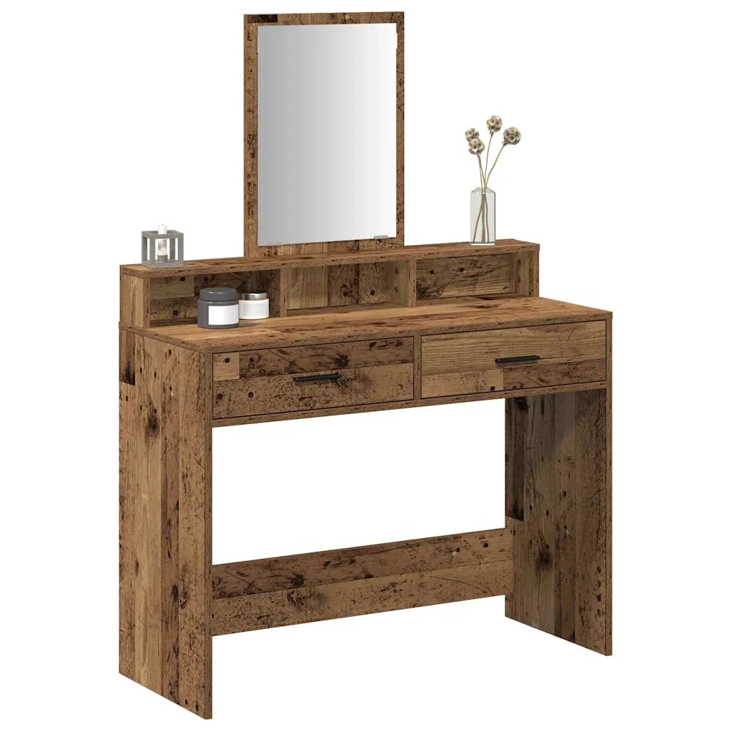 Tavolo da Trucco con cassetto Legno vecchio 100 x 41 x 140 cm 865152