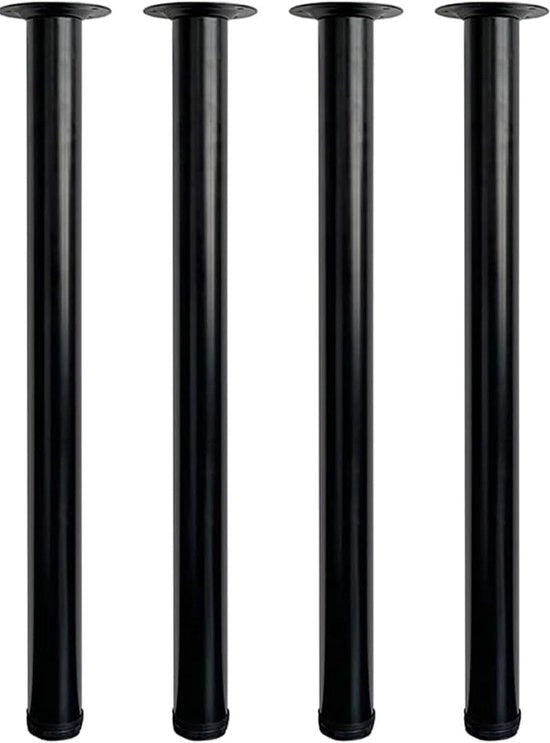 Tavole regolabili - set di 4 gambe per mobili da ufficio domestico - gambe in metallo (70 cm nero)