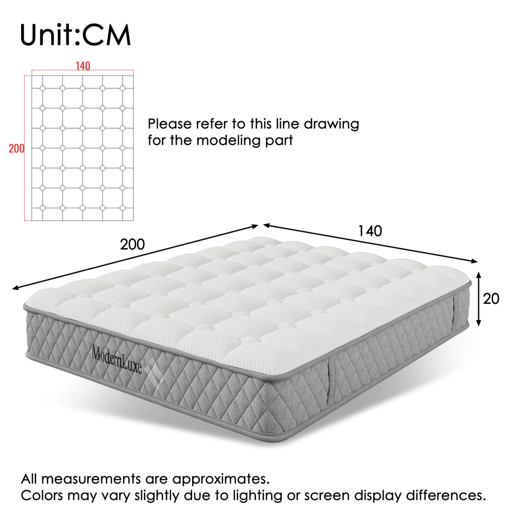 LETTO Contenitore 140x200 cm L in lino beige con materasso incluso
