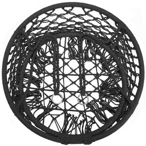 Poltrona Sospesa Giardino Tessuto Sedia Dondolo Pensile Amaca con Cuscino Grigio