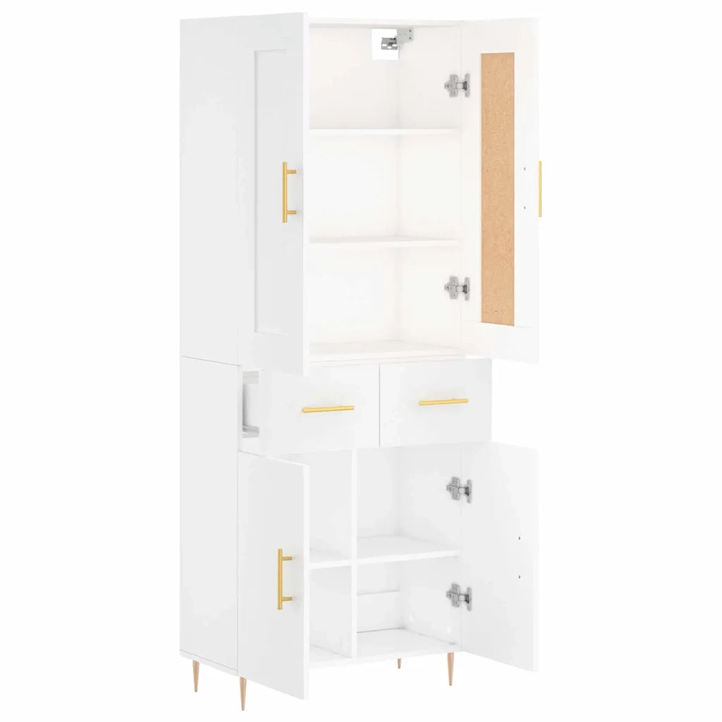 Credenza Bianca 69,5x34x180 cm in Legno Multistrato 3199865