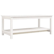Tavolino da salotto | Tavolino da caff¨¨ | Tavolino da Soggiorno Bianco 110x55x45 cm Legno Massello di Pino