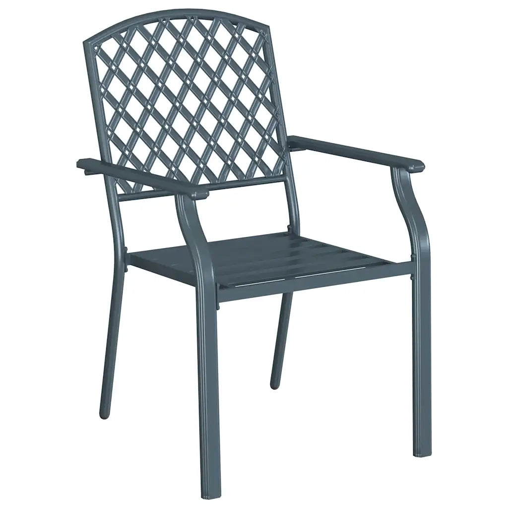 Sedia da Giardino 4 pcs Antracite 56 x 65 x 89 cm Acciaio 362776