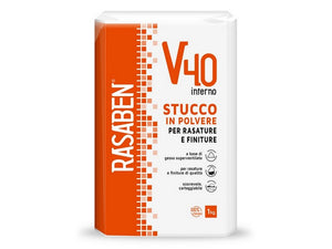 stucco in polvere per interni  v40 kg. 1 cod:ferx.vit46224