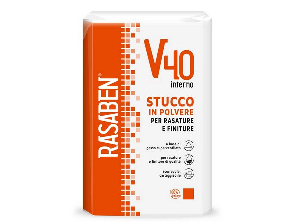 stucco in polvere per interni v40 kg.20 cod:ferx.vit46393