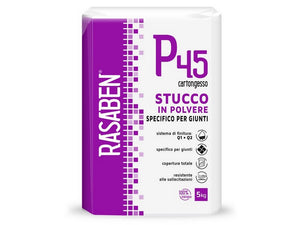 rasaben stucco in polvere per cartongesso p45 rapido kg.5 cod:ferx.vit46356