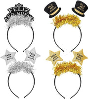 Set di fascette per capelli da 4 pezzi - Fascette per capelli spagnole - Accessori per festa - Fotorequisiti - Design elegante - Accessori per capelli