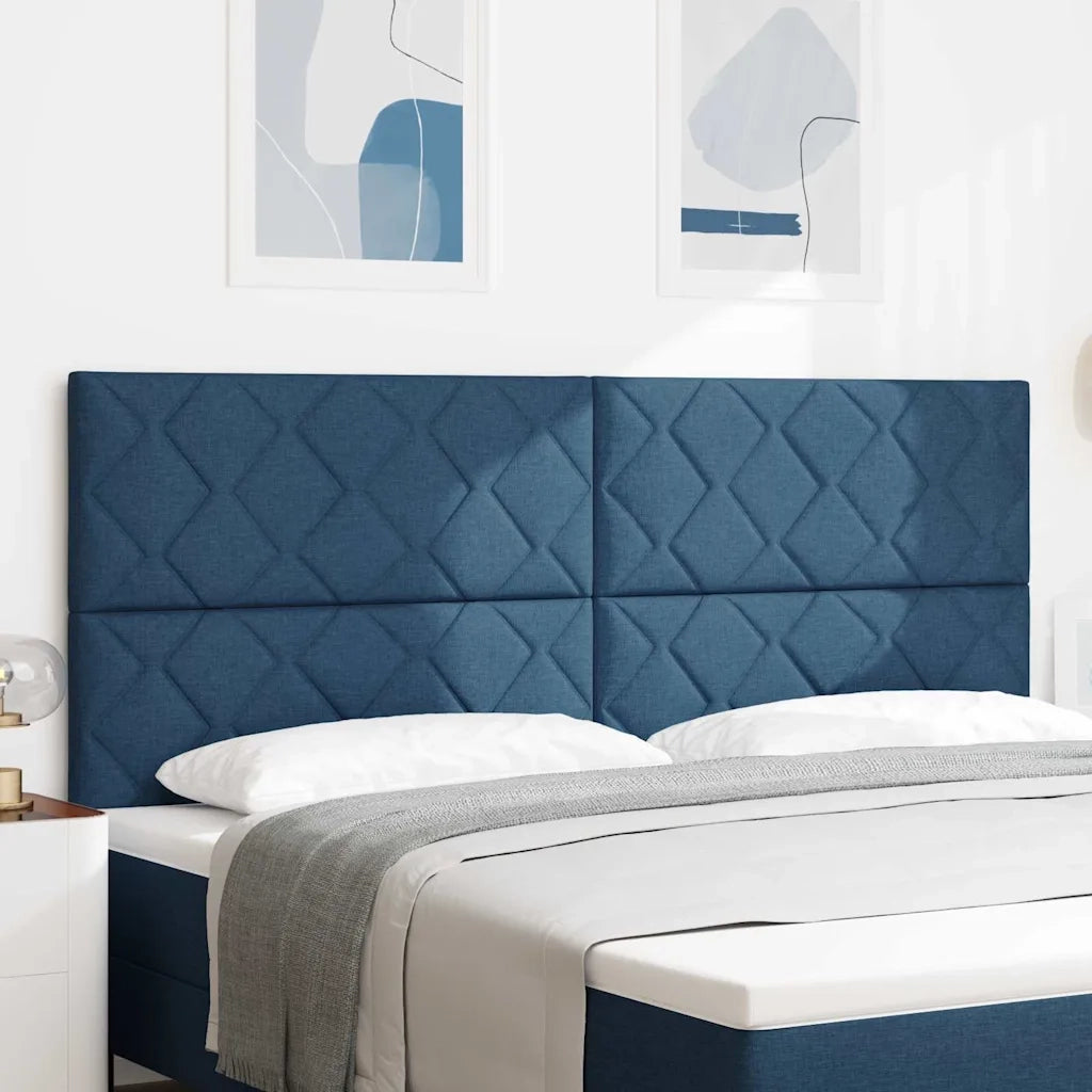 Testiera Blu 200 cm Tessuto 3337957
