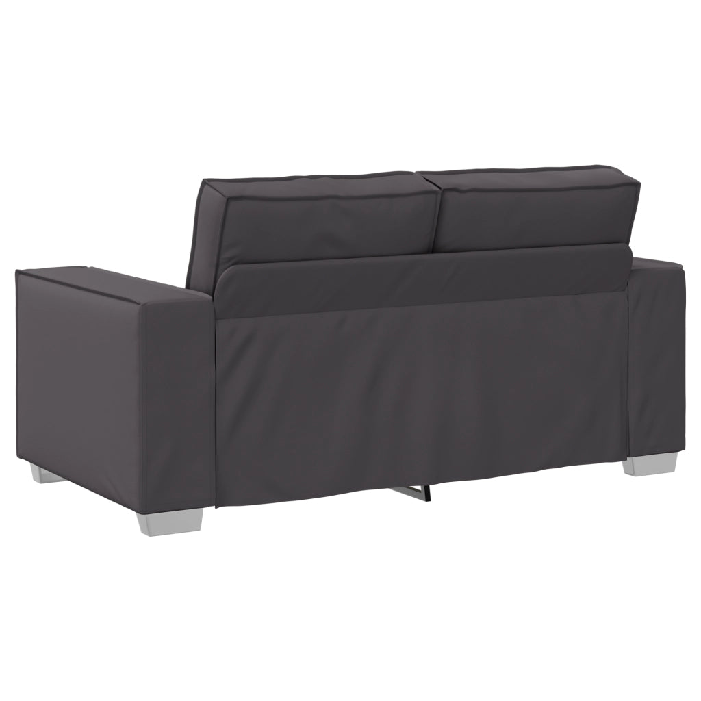 Divanetto grigio in pelle sintetica da 120 cm