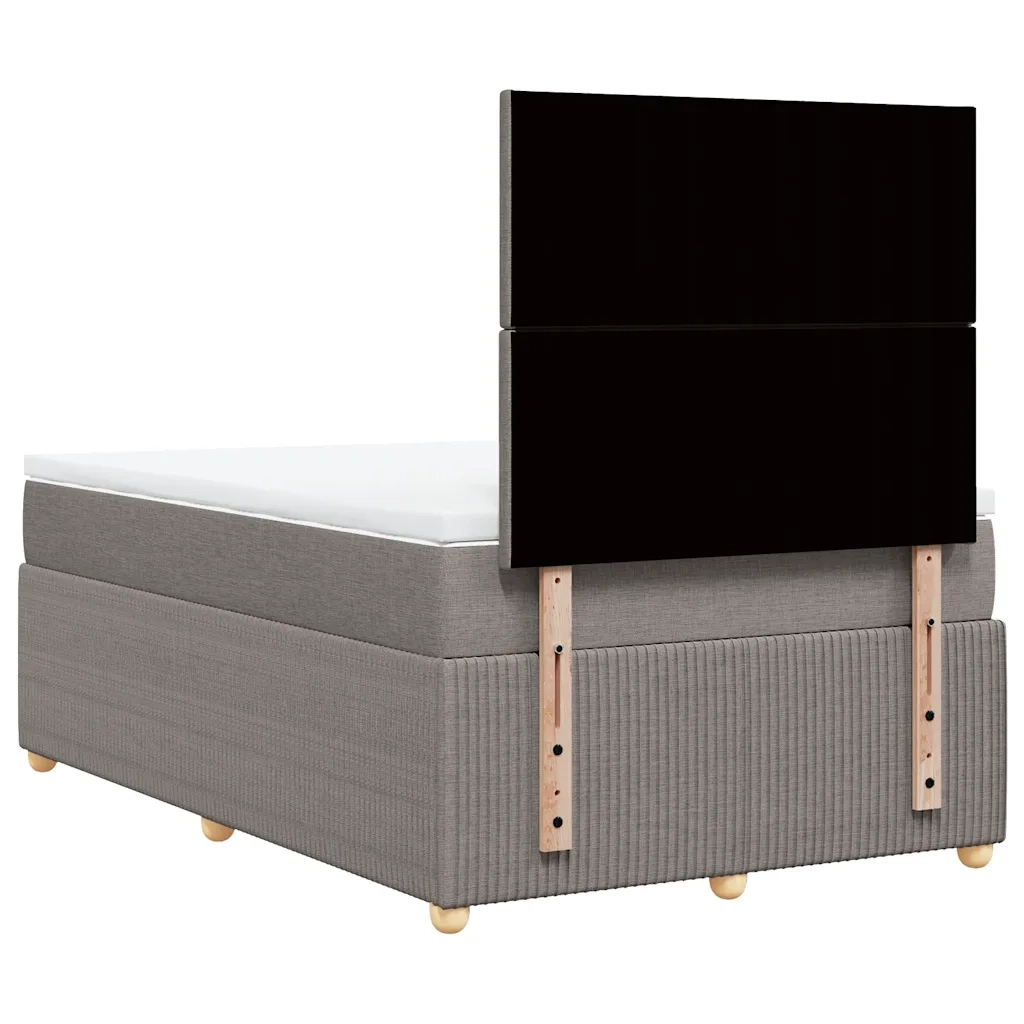 Giroletto a Molle con Materasso Tortora 120x200 cm in Tessuto