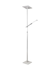 Ideal - Piantana a Led Bianca in metallo H.180 cm Fabas Luce - 2 luci da 40W e 8W a led integrato 3000K