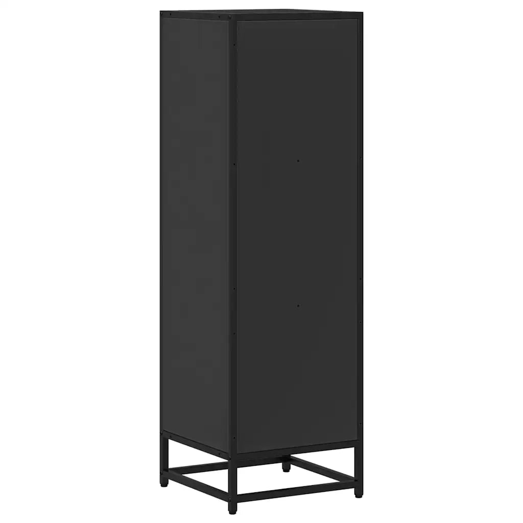 Libreria Nera 33,5x33x107,5 cm in Legno Multistrato