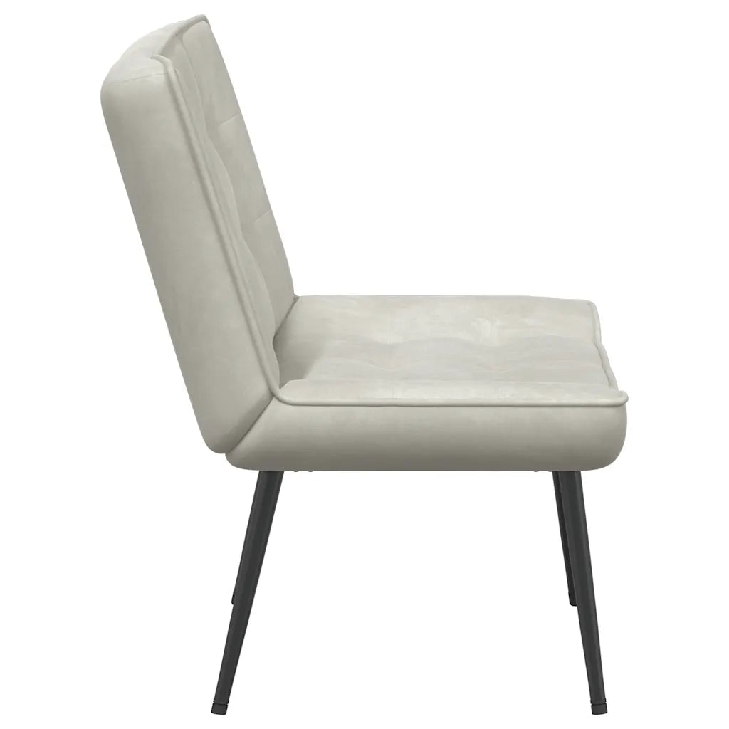 Poltrona Relax | Sedia Relax 64x74x84 cm Crema in Velluto
