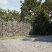 Cesto Gabbione con Copertura 800x50x150 cm in Ferro Zincato 3295161