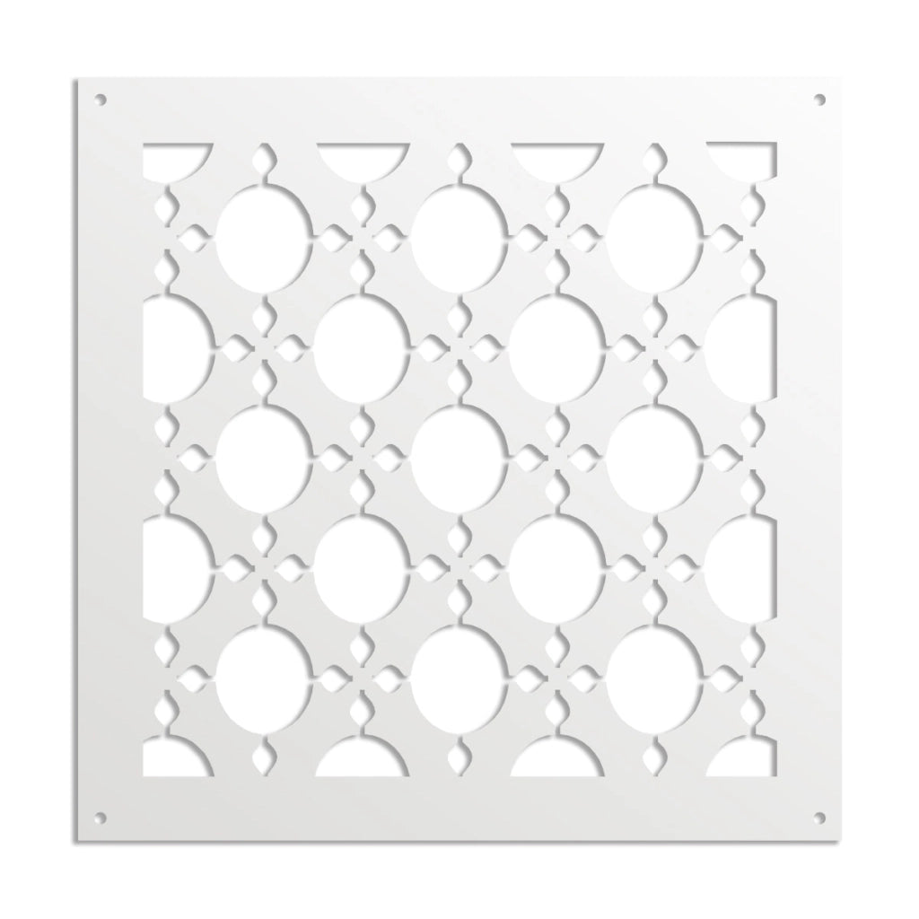 ALADIN - Pannello in PVC traforato - Parasole Misura: 73x73 cm, Colore: bianco