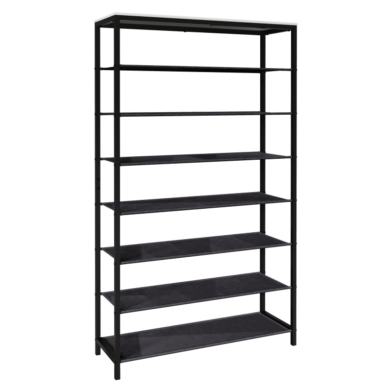 Linea Ferro Scarpiera H152 L90 P30 cm Porta Scarpe in Metallo Salvaspazio con Ripiani Regolabili Colore Bianco