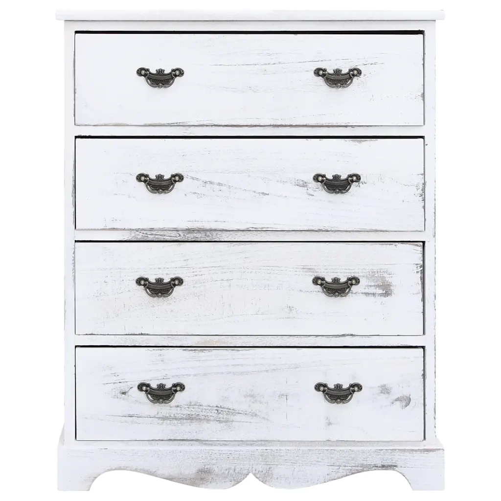 Cassettiera Bianca 60x30x75 cm in Legno CFW2955962