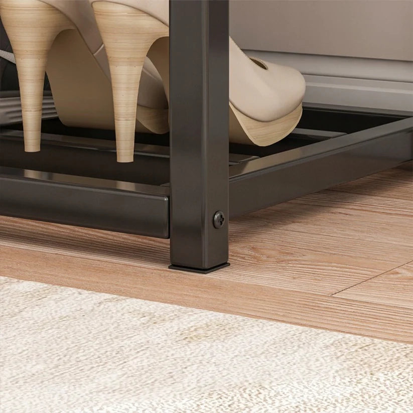 Scarpiera da 50x30x60 cm, finitura marrone, ideale per l'ingresso.